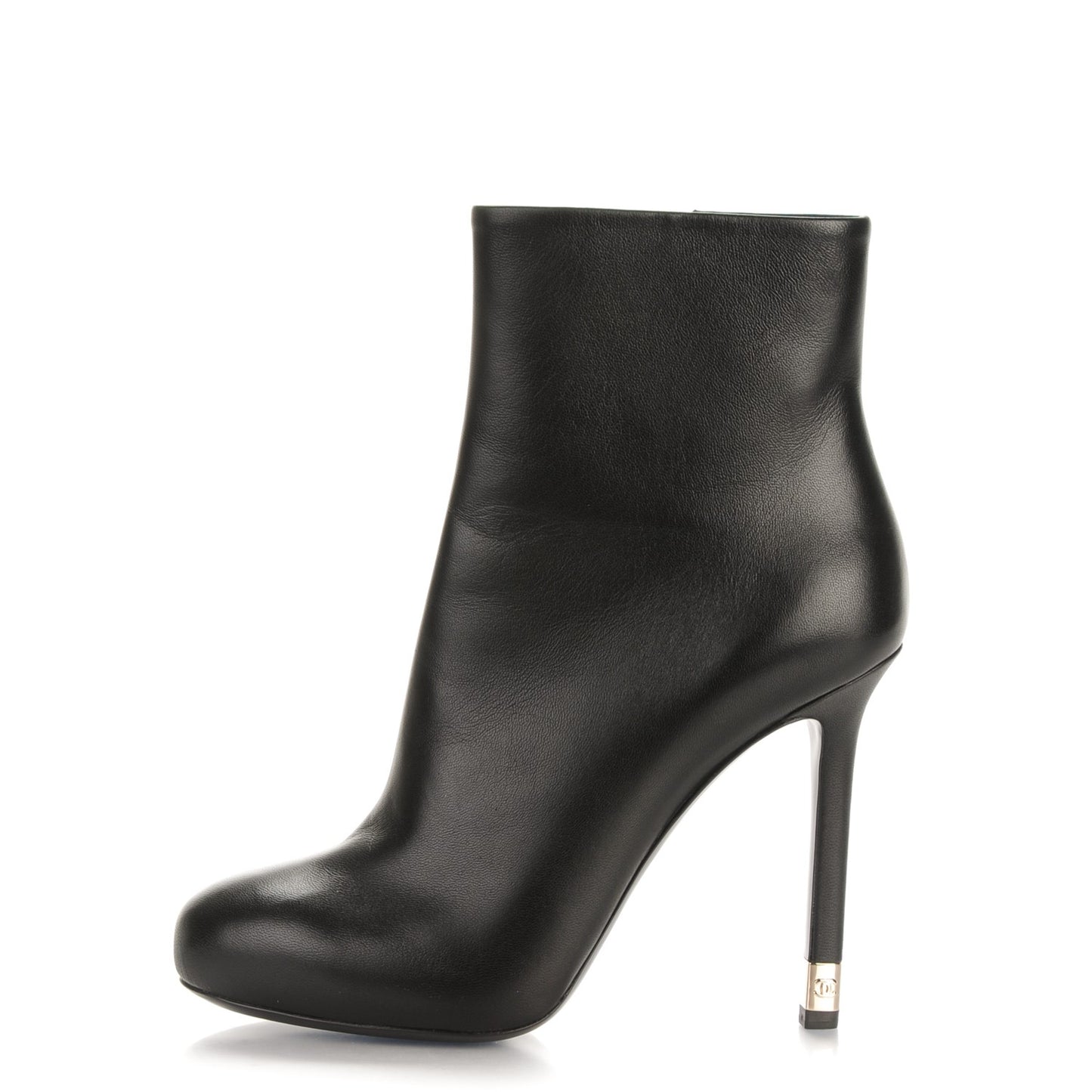 Lambskin Short Boots 36 Black
