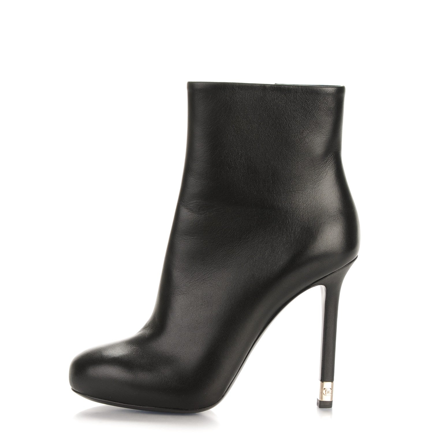 Chanel Lambskin Short Boots 36 Black 1 of 8