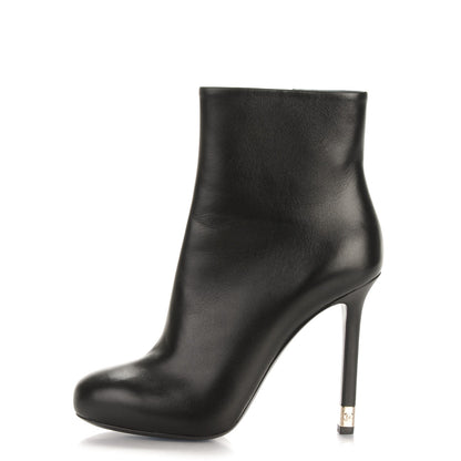 Chanel Lambskin Short Boots 36 Black 1 of 8