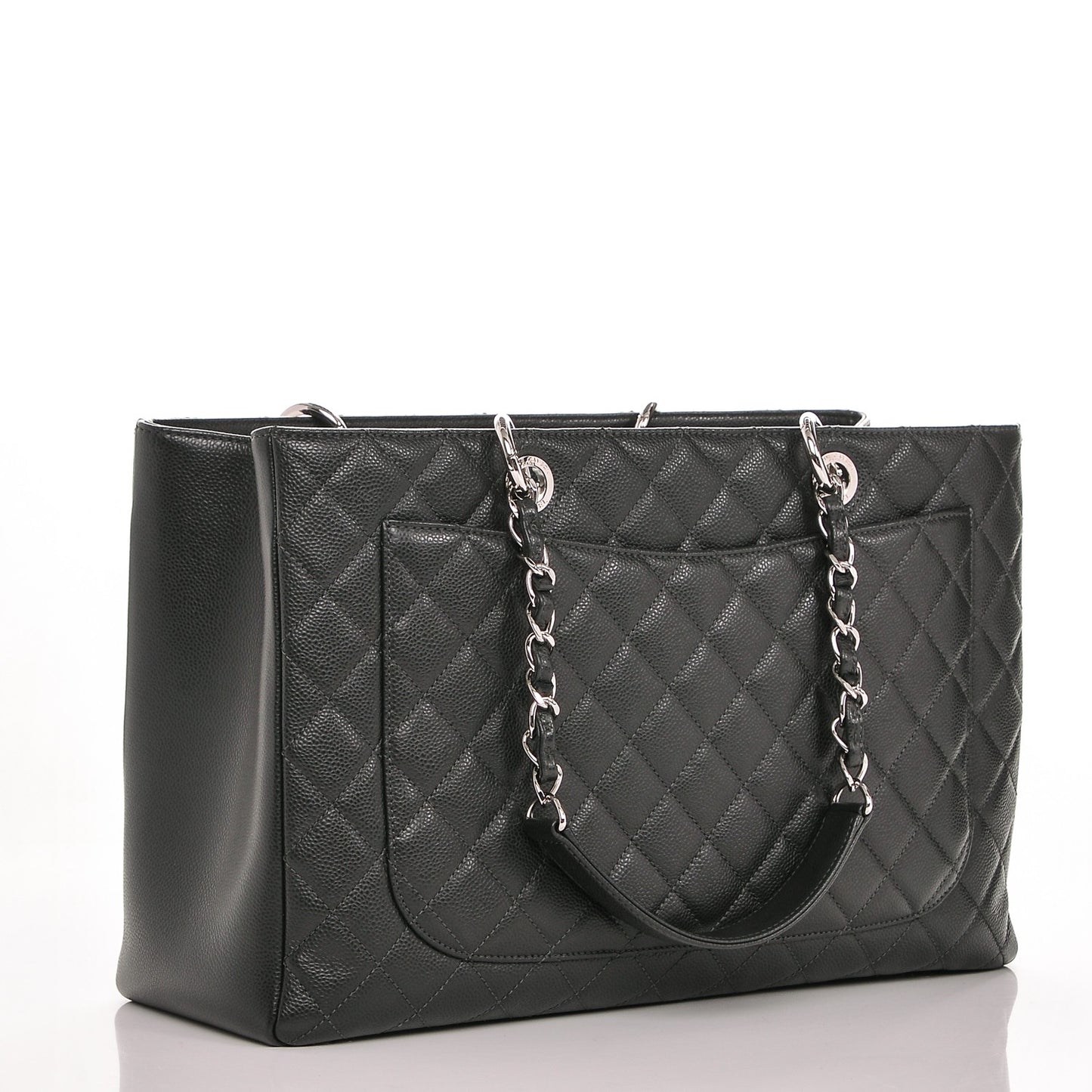 Caviar Quilted XL Grand Shopping Tote GST Grey
