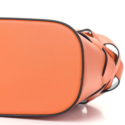 Prada Vitello Intreccio Tote Bag Papaya Black 10 of 10