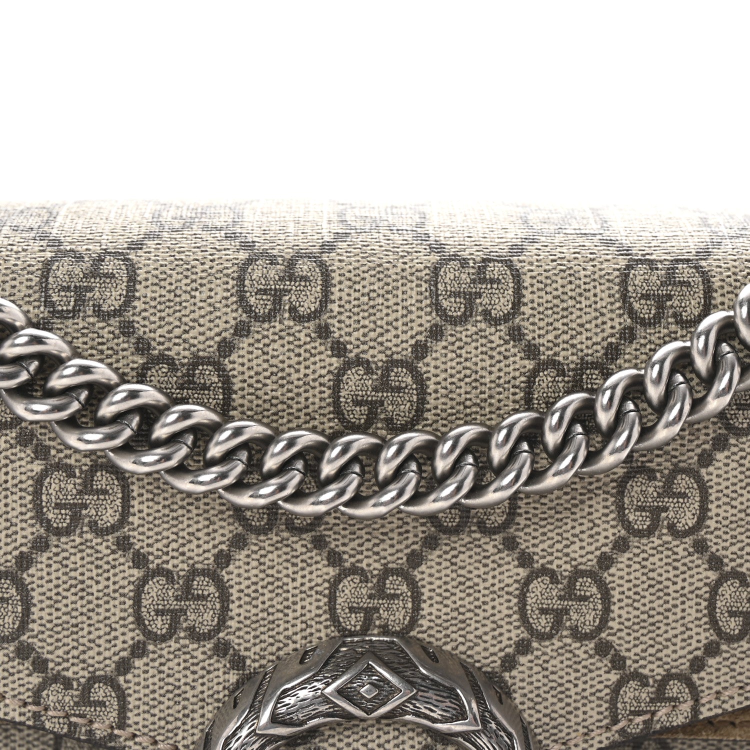 Gucci GG Supreme Monogram Small Dionysus Shoulder Bag Taupe 8 of 10