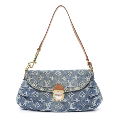 Louis Vuitton Monogram Denim Mini Pleaty Blue 1 of 12