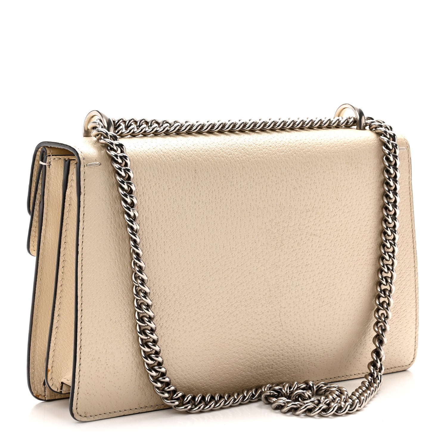 Gucci Textured Calfskin Crystal Small Dionysus Shoulder Bag Mystic White 3 of 11