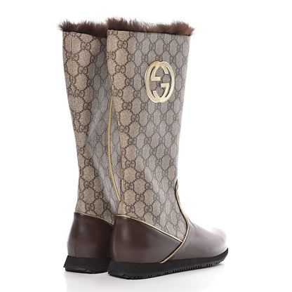 Gucci GG Plus Monogram Knee High Boots 38 Beige Ebene 4 of 10