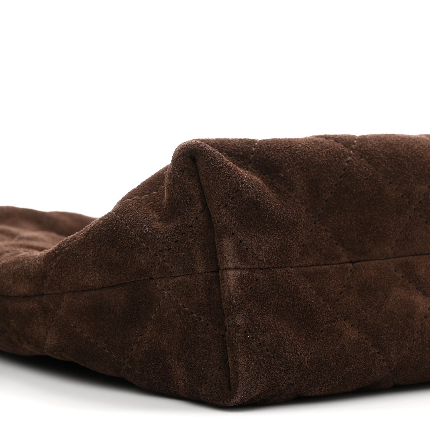 Chanel Suede Calfskin Lambskin Quilted Clutch With Strap Dark Brown 9 of 11