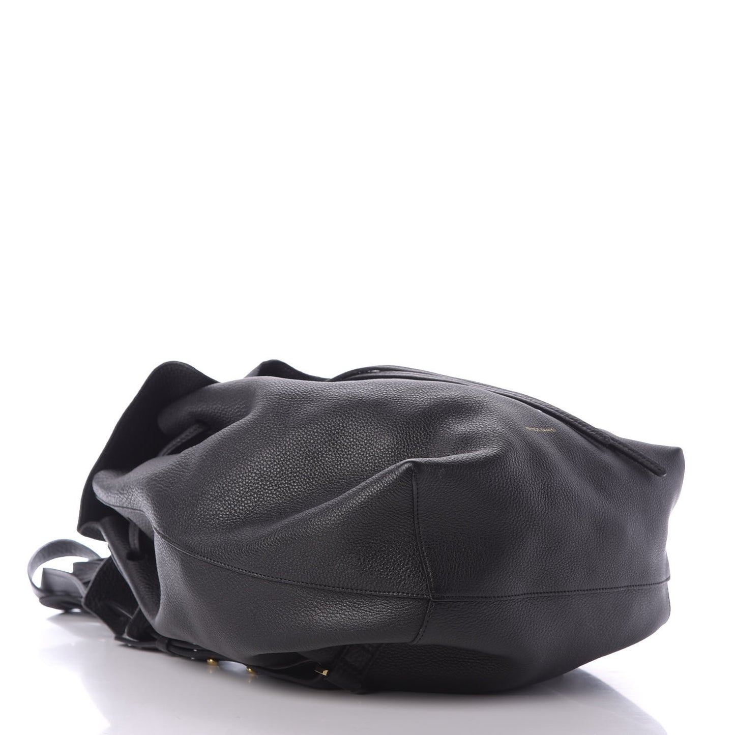 Tumbled Calfskin Backpack Bag Black
