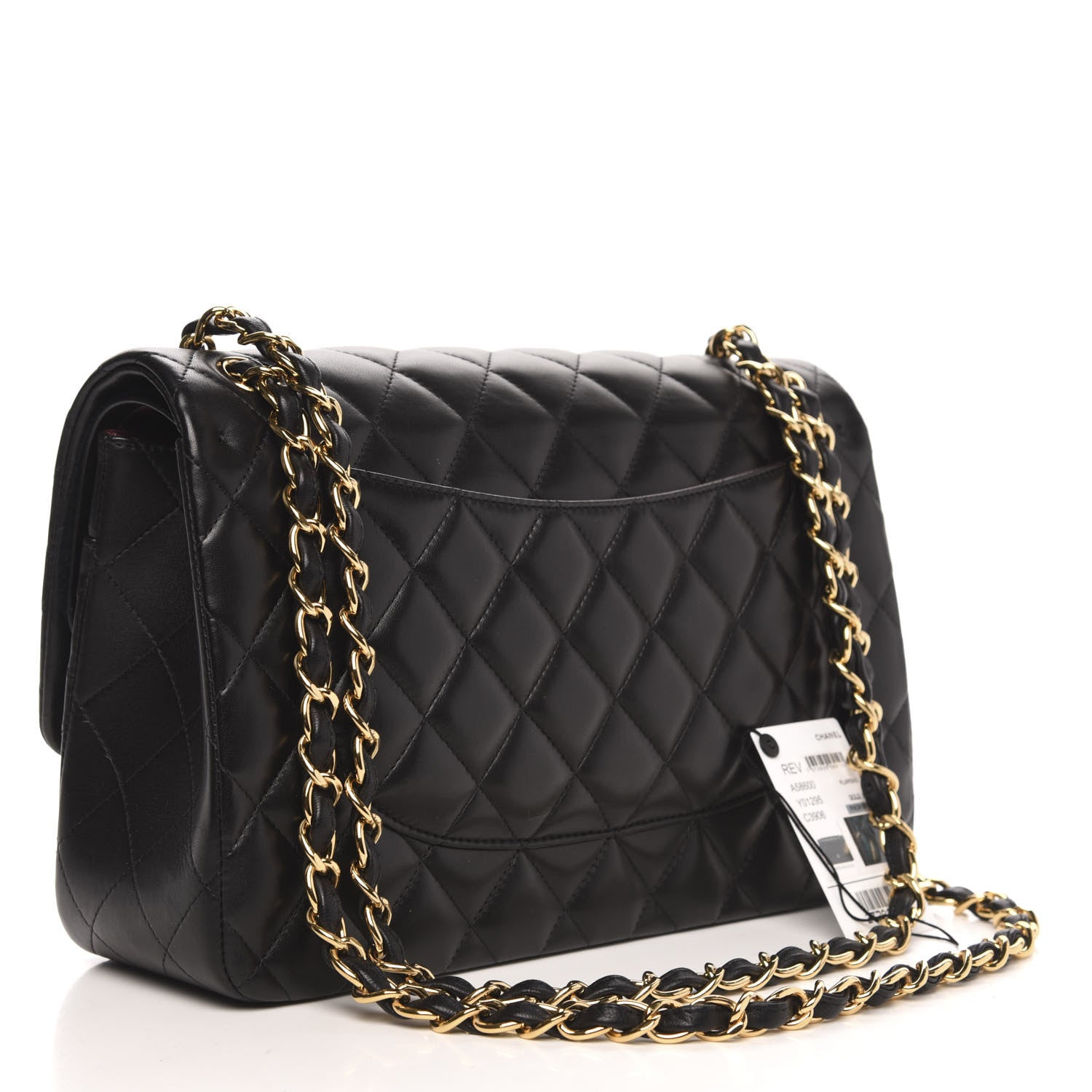 Chanel Lambskin Quilted Jumbo Double Flap Black 3 of 10
