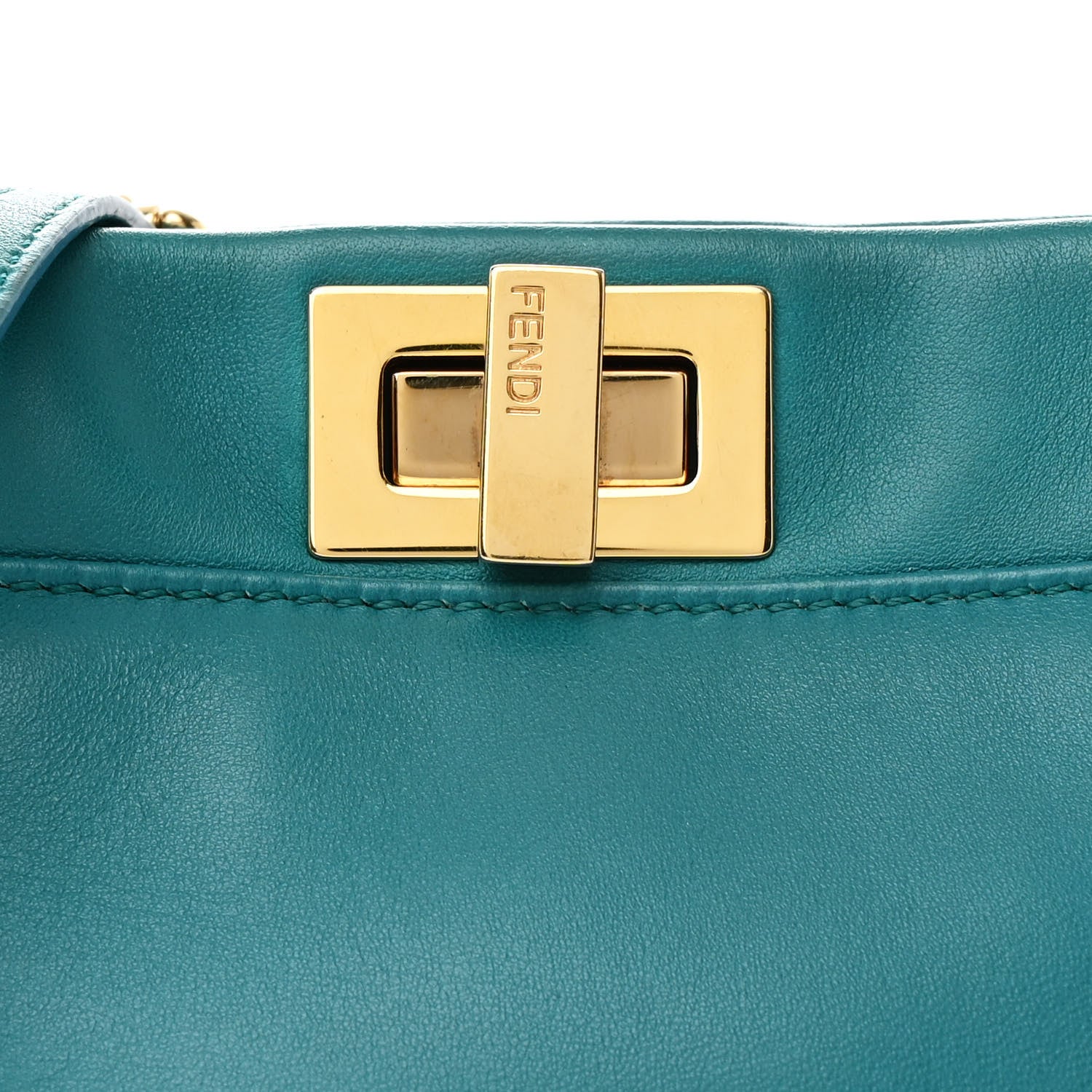 Fendi Nappa Mini Peekaboo Iconic Satchel Lago 9 of 13