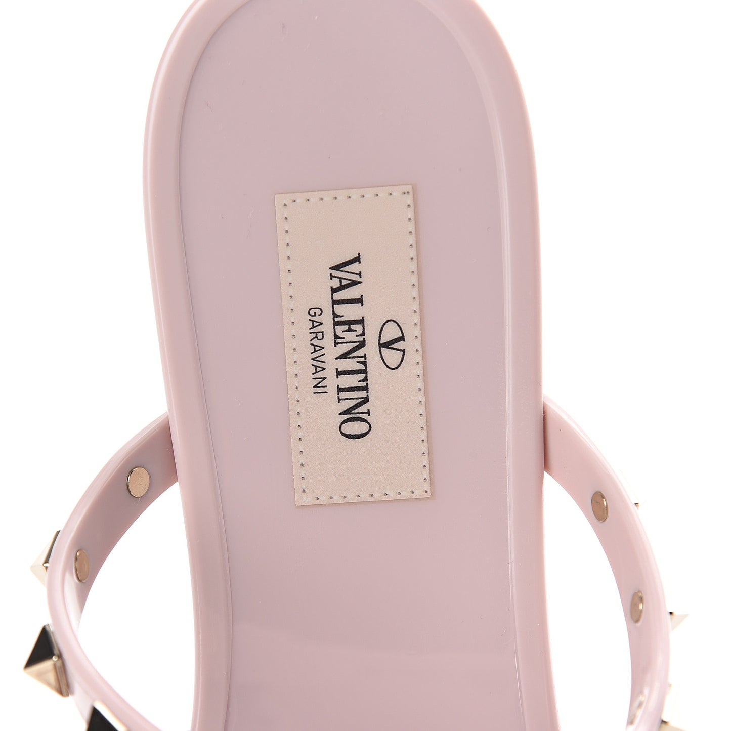 PVC Jelly Rockstud Caged Flat Thong Sandals 40 Water Rose
