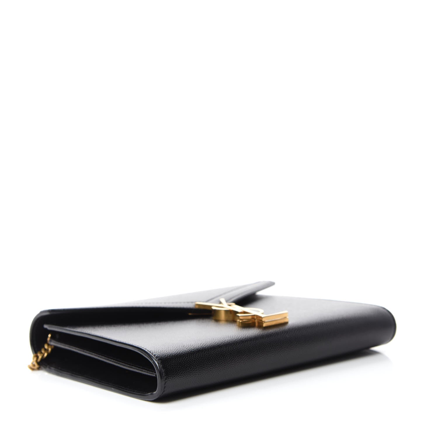 Saint Laurent Grain De Poudre Monogram Cassandra Chain Wallet Black Rouge Legion 4 of 11