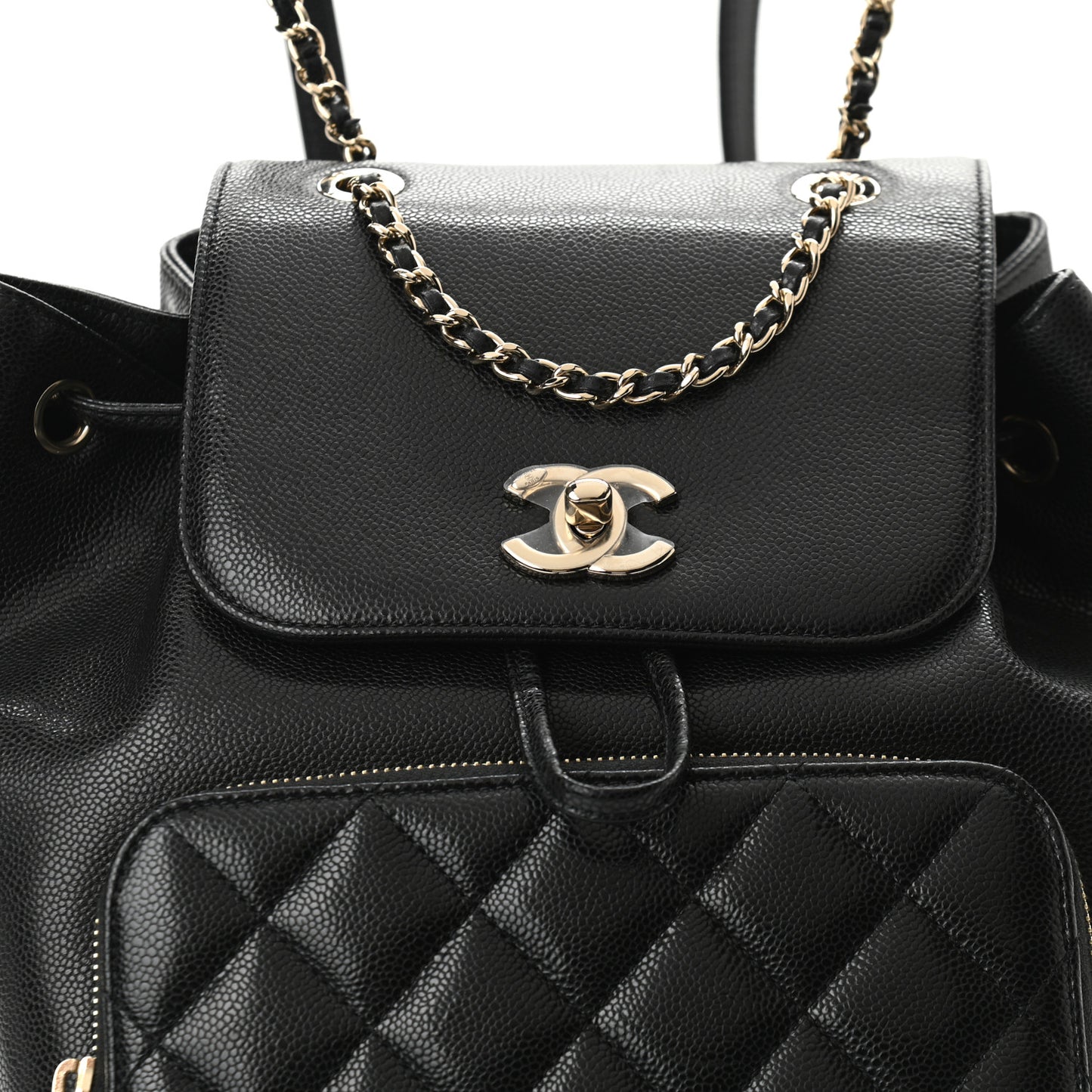 Caviar Quilted Business Affinity Backpack Black