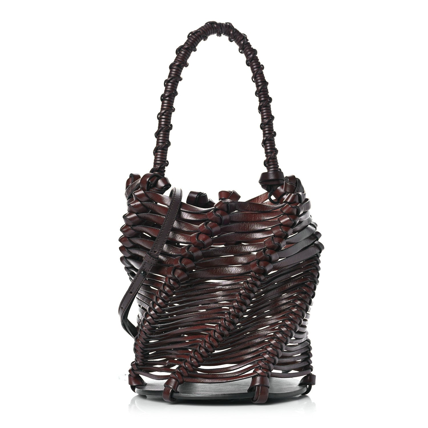 Loewe Calfskin Woven Espiral Bucket Chestnut 1 of 11