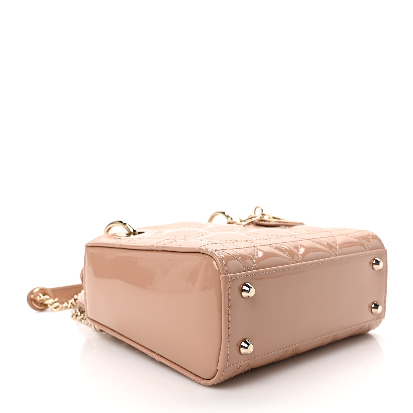 Patent Cannage Mini Lady Dior Light Pink