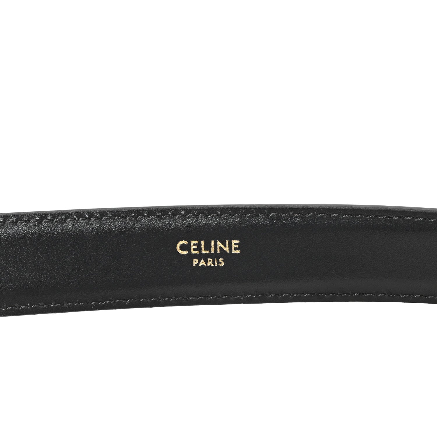 Celine Box Calfskin Medium 25mm Triomphe Belt 75 30 Black 4 of 5