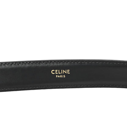 Celine Box Calfskin Medium 25mm Triomphe Belt 75 30 Black 4 of 5