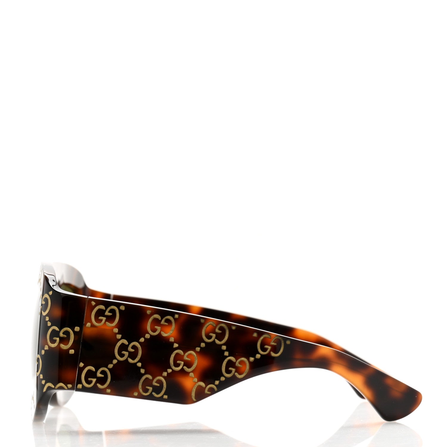 Gucci Acetate Monogram Shield Sunglasses GG0983S Havana 3 of 8