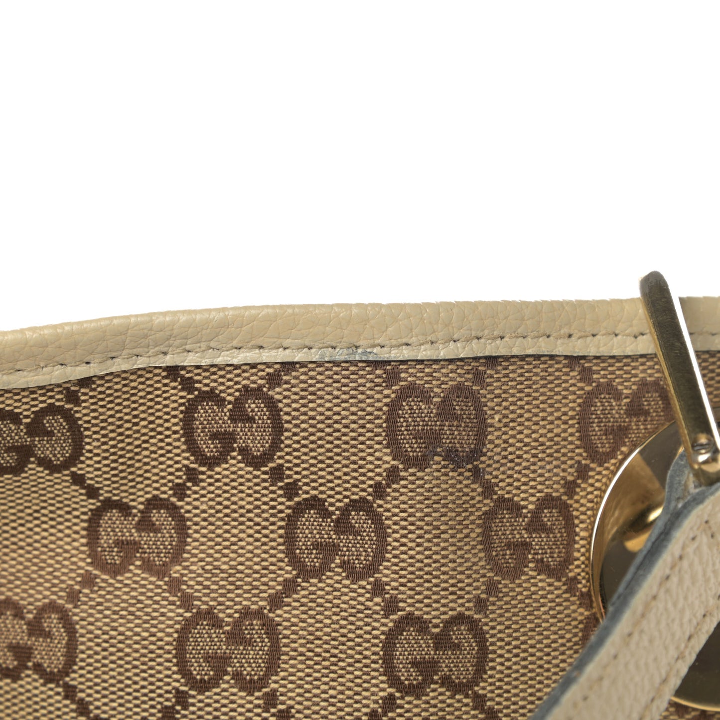Monogram Large Eclipse Tote Beige White