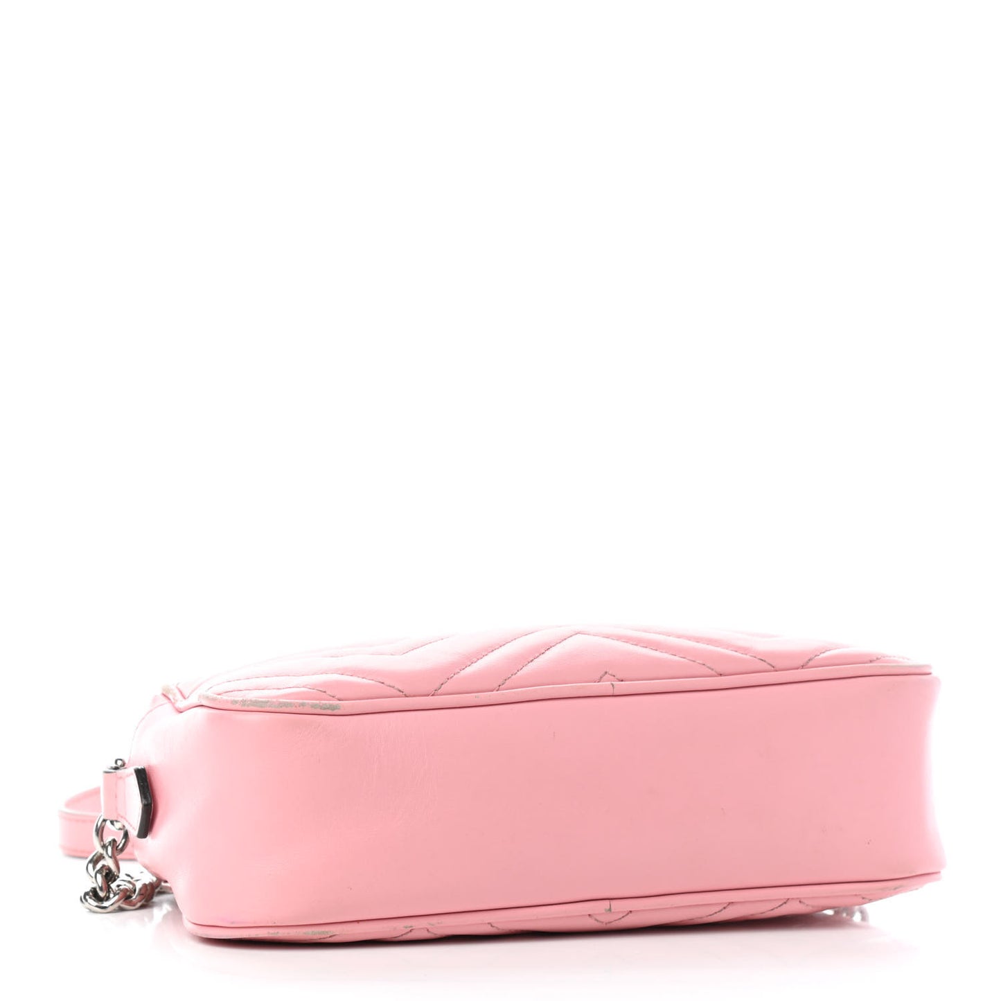 Calfskin Matelasse Small GG Marmont Chain Shoulder Bag Wild Rose