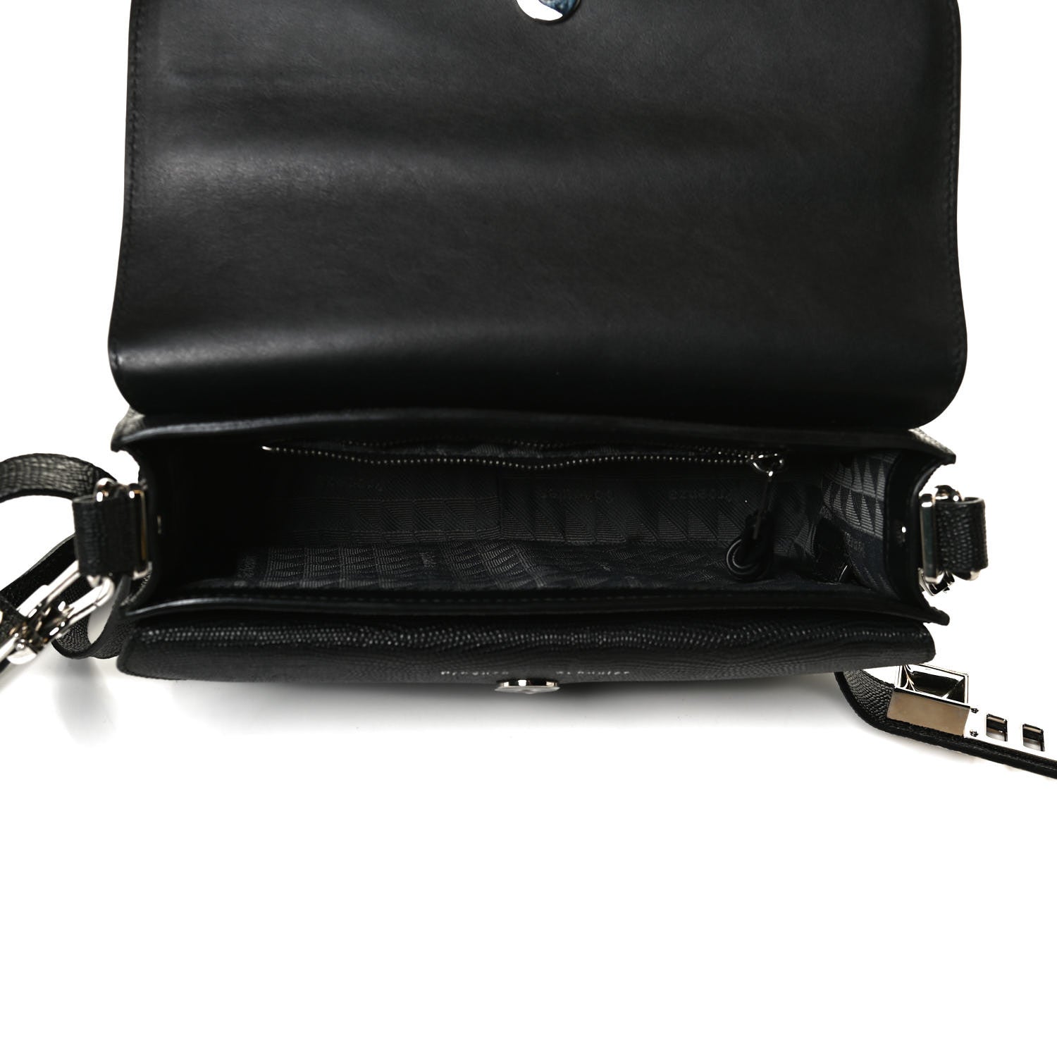Proenza Schouler Calfskin Lizard Embossed Mini PS11 Classic Shoulder Bag Black 5 of 13