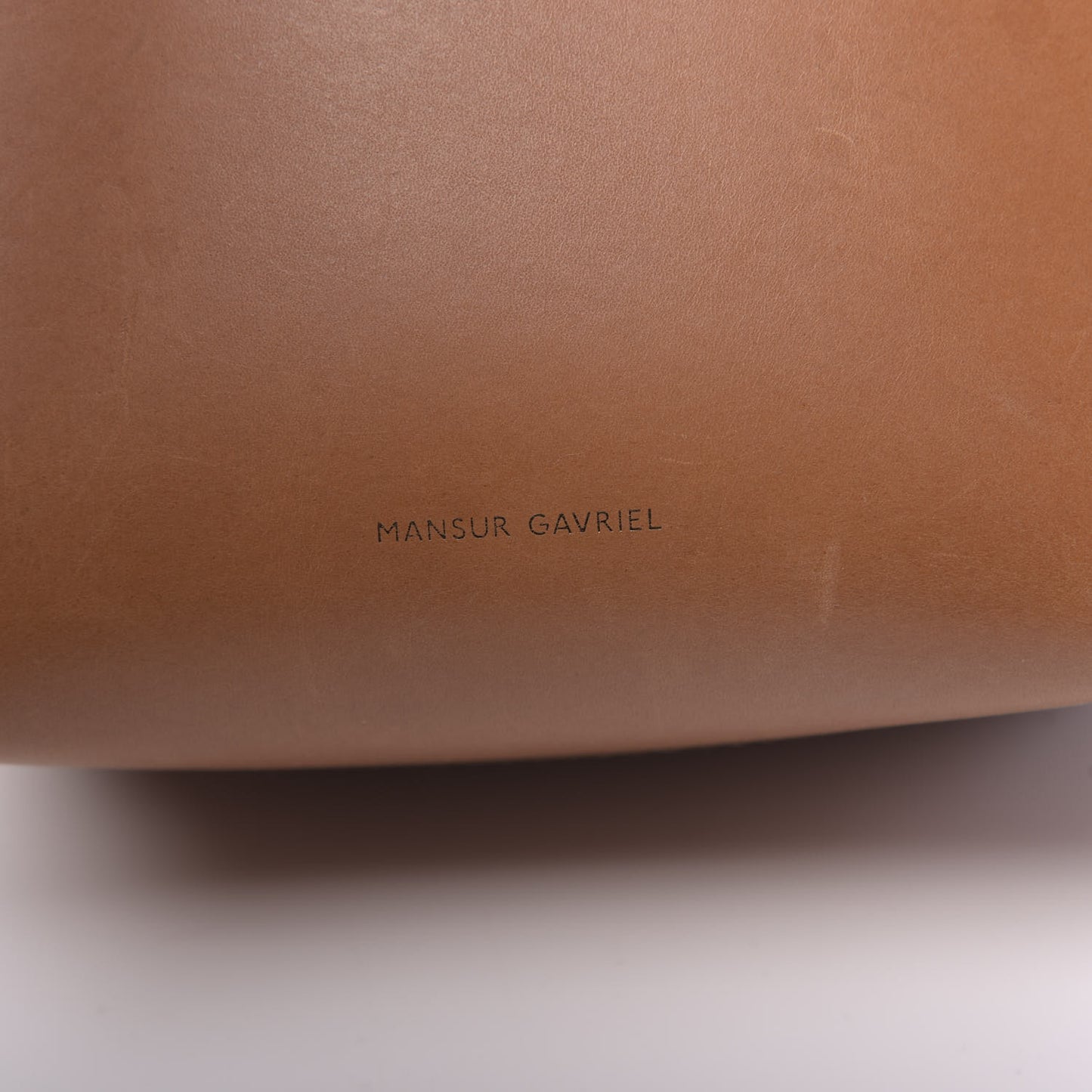 Vegetable Tanned Calfskin Mini Bucket Bag Cammello Azzurro