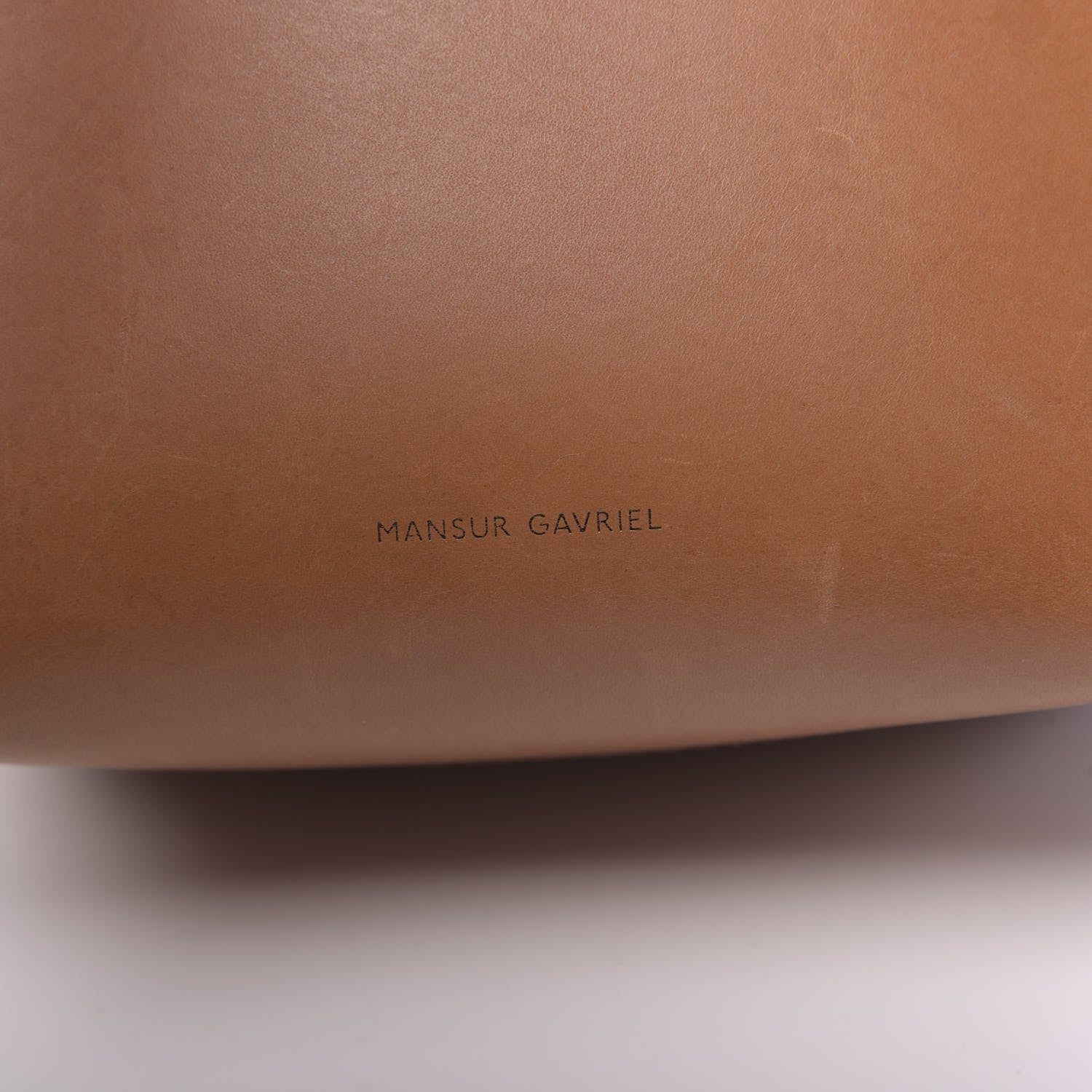 Mansur Gavriel Vegetable Tanned Calfskin Mini Bucket Bag Cammello Azzurro 6 of 13