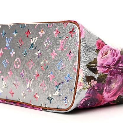Louis Vuitton Metallic Monogram LV Garden Neverfull MM Silver 10 of 10