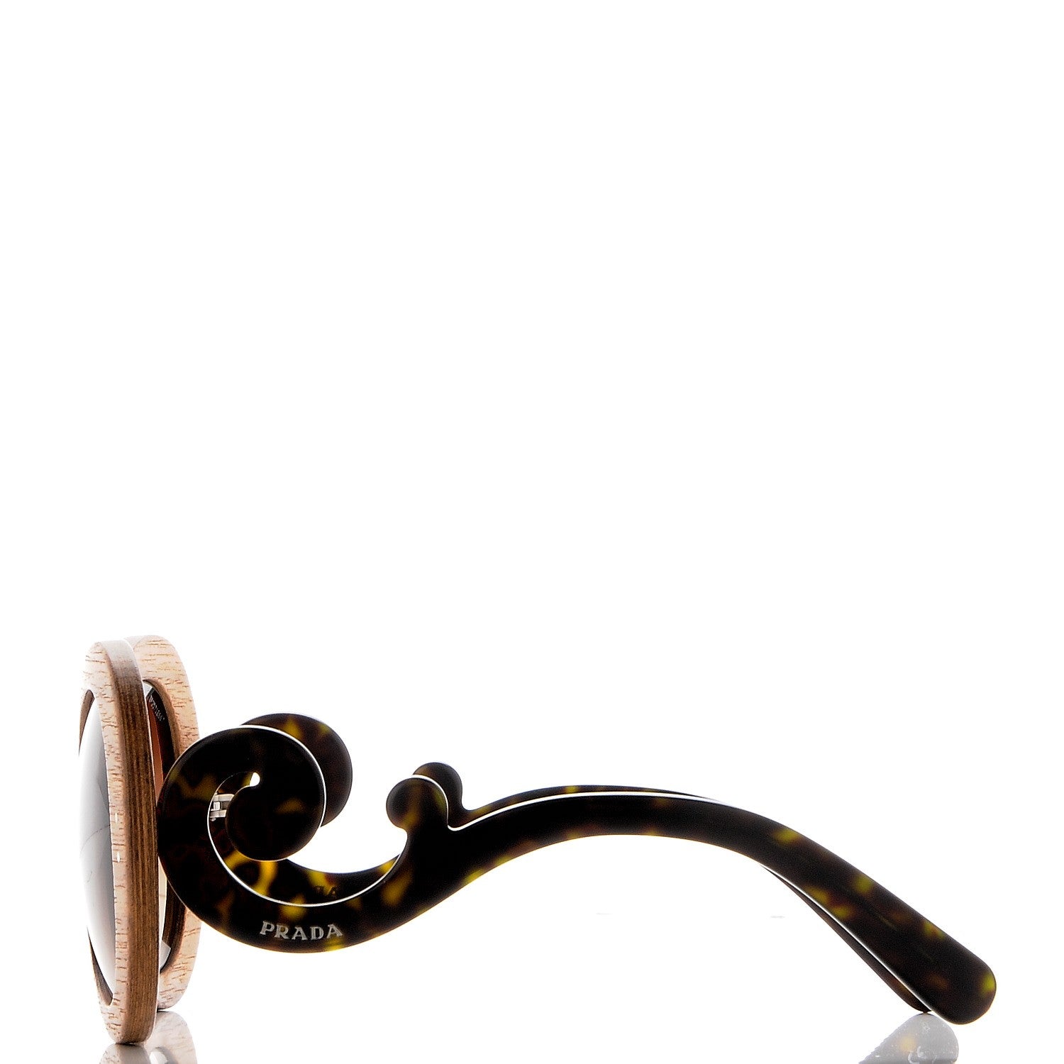 Prada Wooden Baroque Sunglasses SPR 27R Black Tortoise 3 of 7