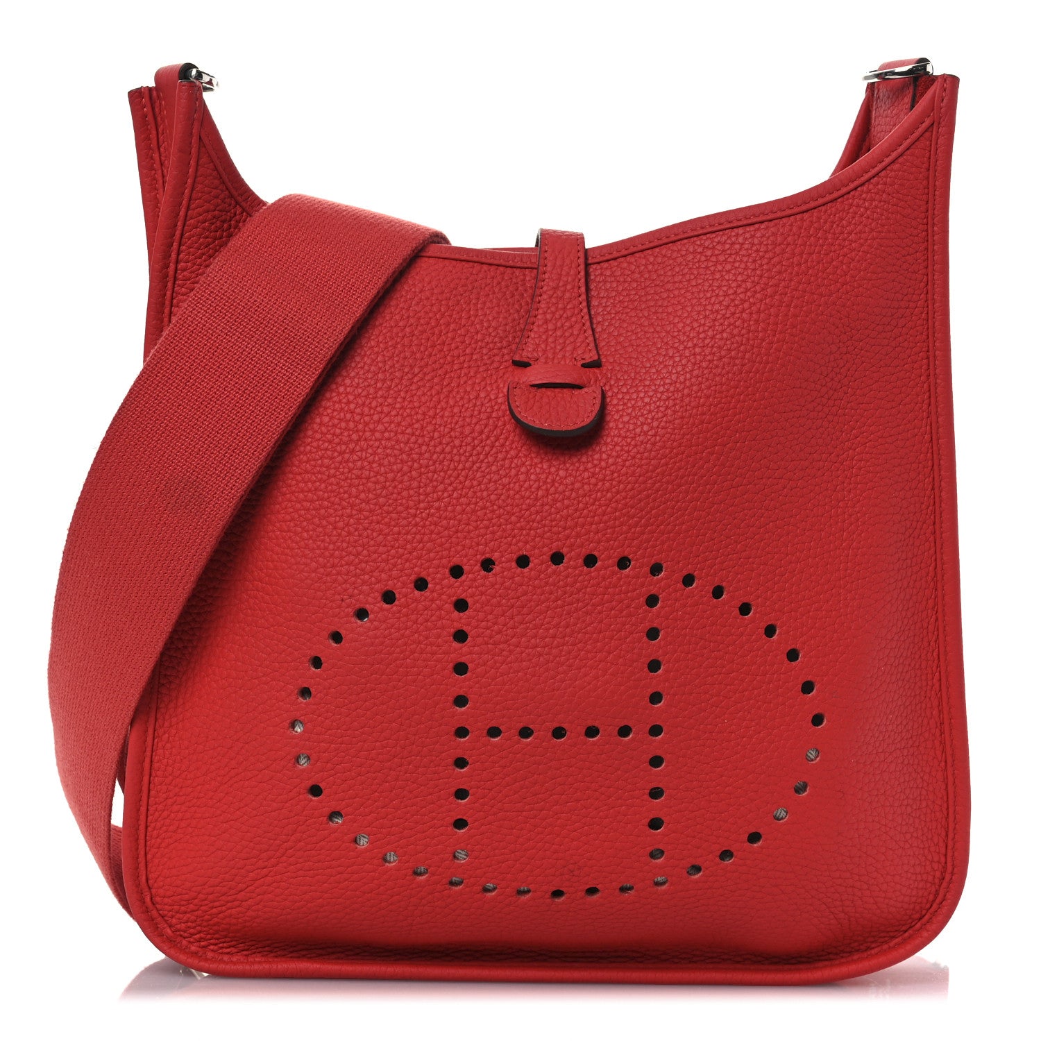 Hermes Taurillon Clemence Evelyne III PM Rouge Tomate 1 of 13
