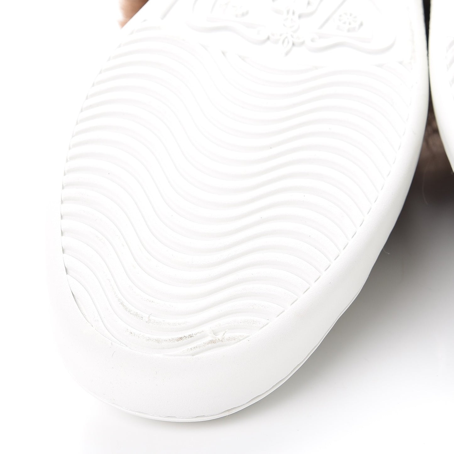 Calfskin Wool Web Bee Embroidered Womens Ace Sneakers 37 White