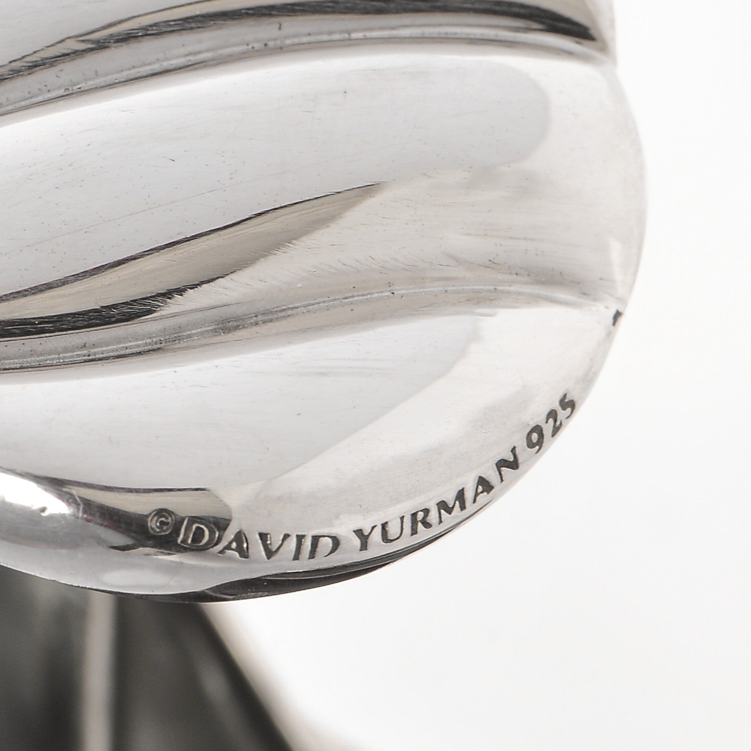 David Yurman Sterling Silver Wide Sculpted Cable Cuff Bracelet 4 of 4