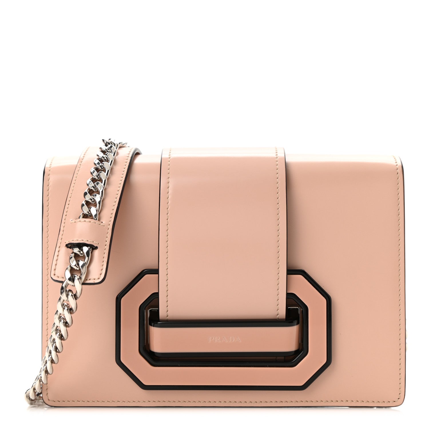 Prada Spazzolato Soft Calfskin Plex Ribbon Bag Pesco 1 of 9