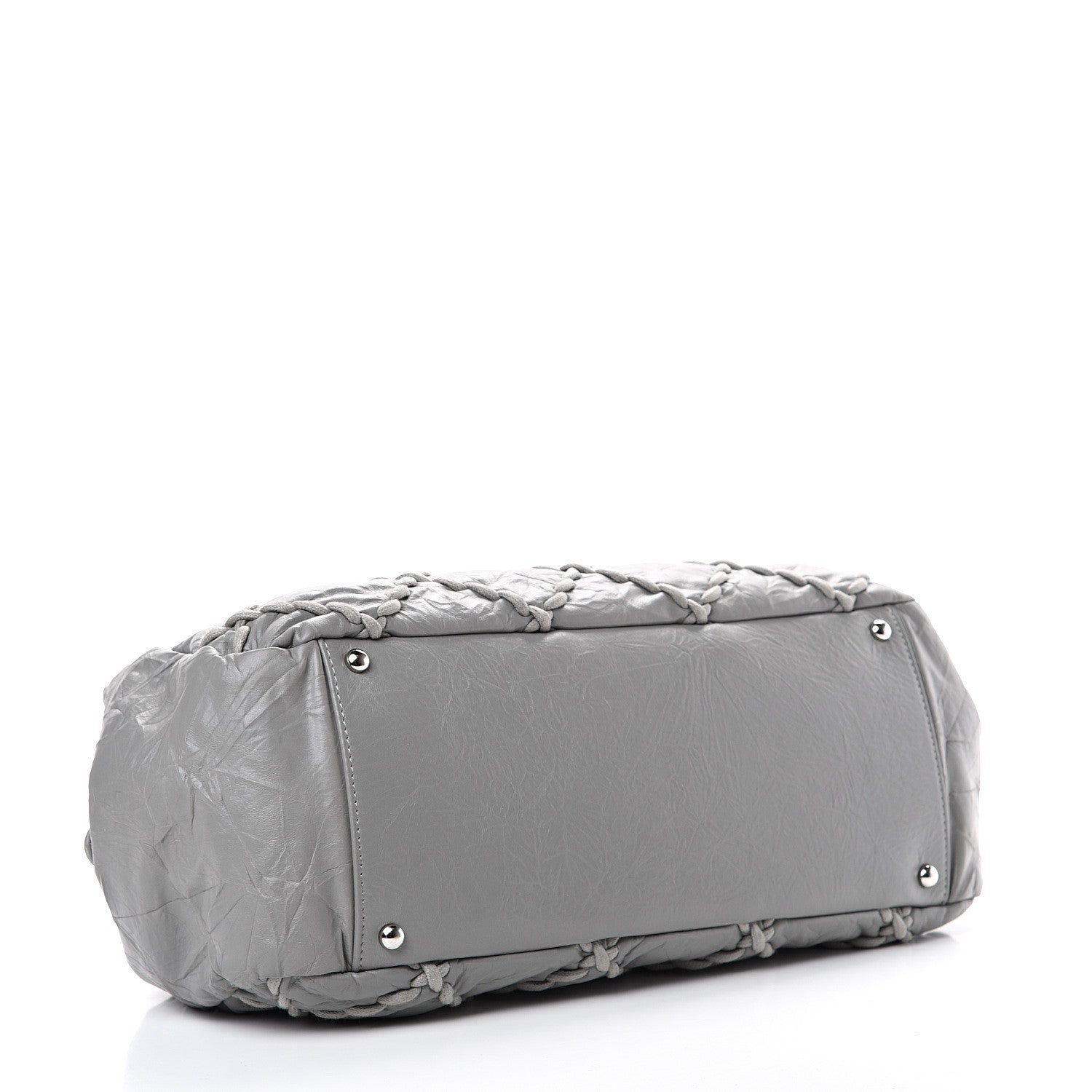 Chanel Calfskin Ultra Stitch Bowler Grey 3 of 10