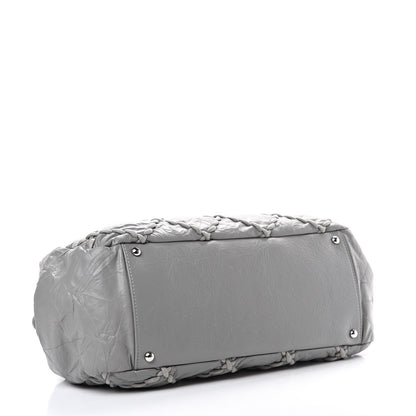 Chanel Calfskin Ultra Stitch Bowler Grey 3 of 10