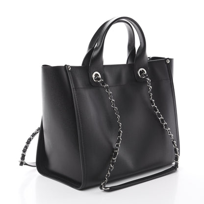 Chanel Caviar Small Studded Deauville Tote Black 2 of 8