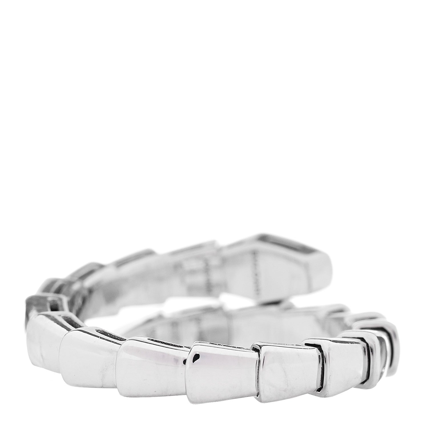 Bulgari 18K White Gold Serpenti Viper Ring L 3 of 5