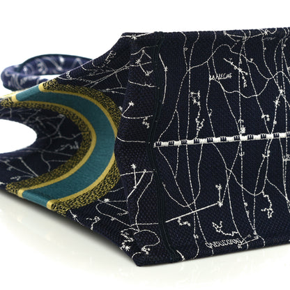 Christian Dior Canvas Embroidered Medium Zodiac Book Tote Blue Multicolor 9 of 10