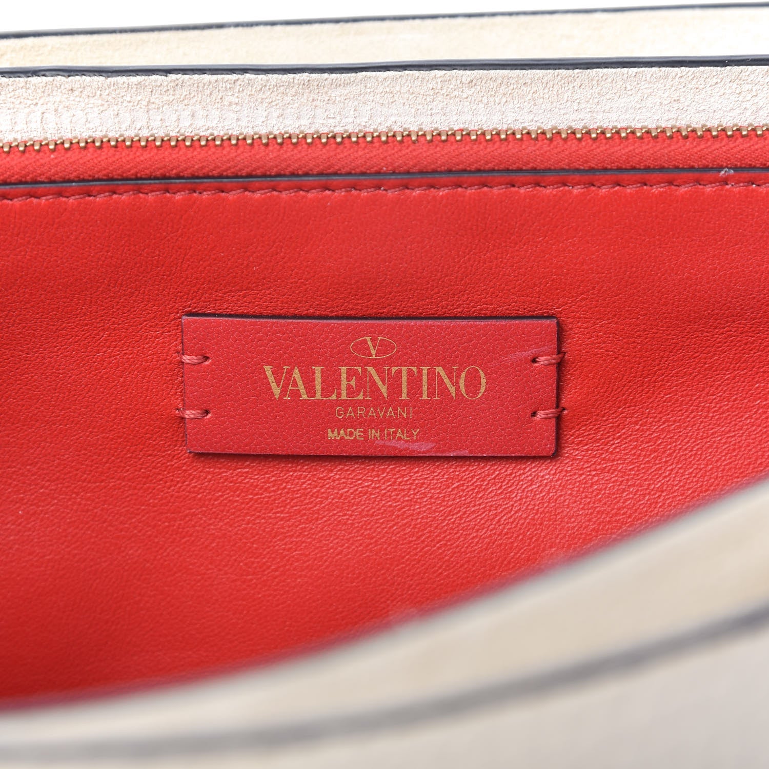 Valentino Garavani Pebbled Calfskin VRing Shoulder Bag Light Ivory 8 of 11