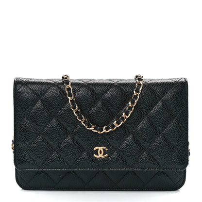 Chanel Caviar Quilted Wallet On Chain WOC Black 1 of 12
