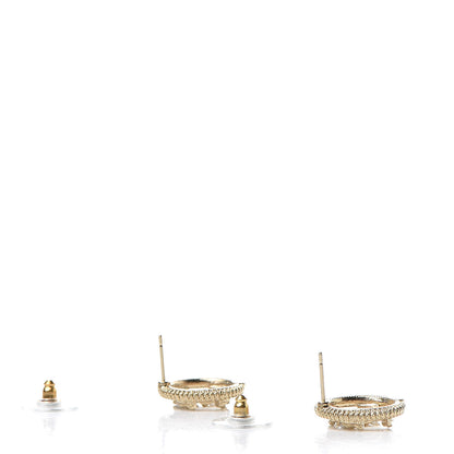 Chanel Pearl CC Round Earrings Gold 3 of 5