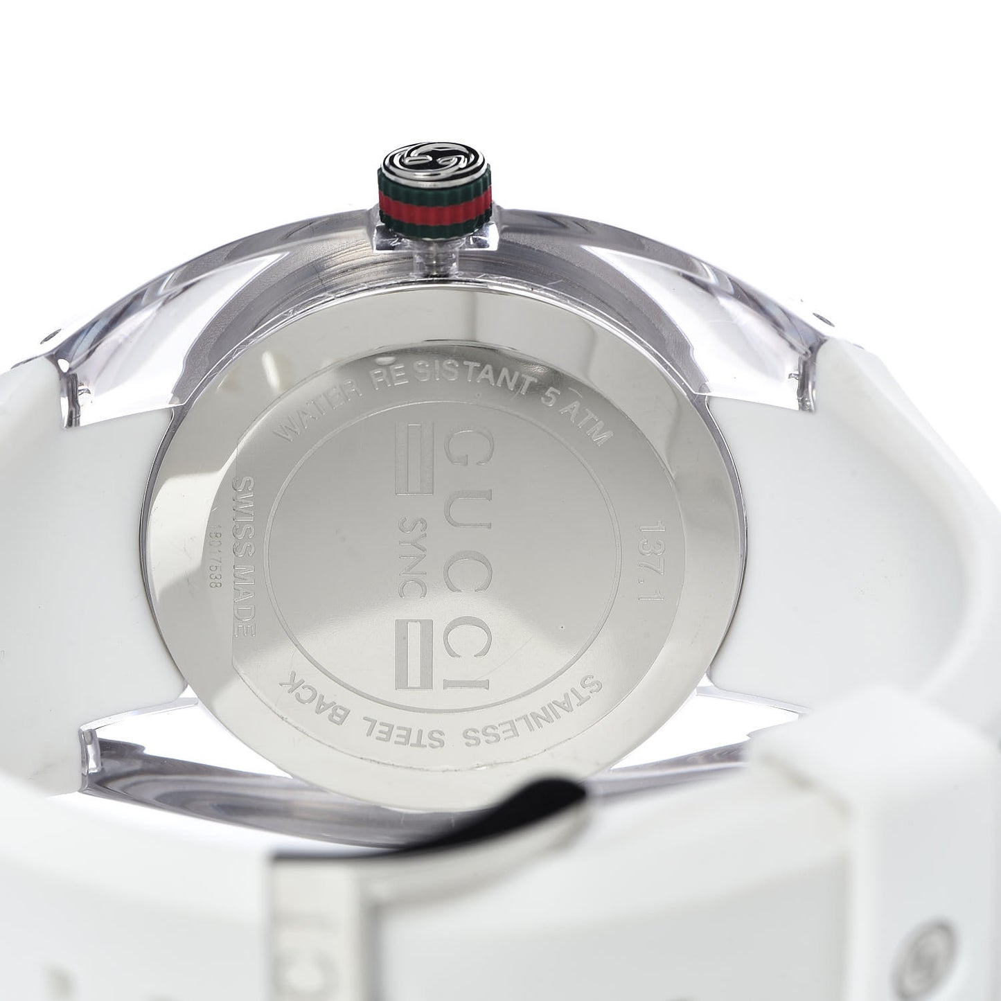 Stainless Steel Rubber 46mm Sync Web Quartz Watch White
