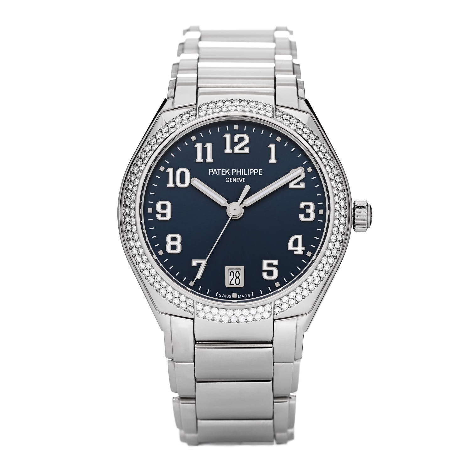 Patek Philippe Stainless Steel Diamond 36mm Twenty-4 Automatic Watch Blue 7300/1200A-001 1 of 5