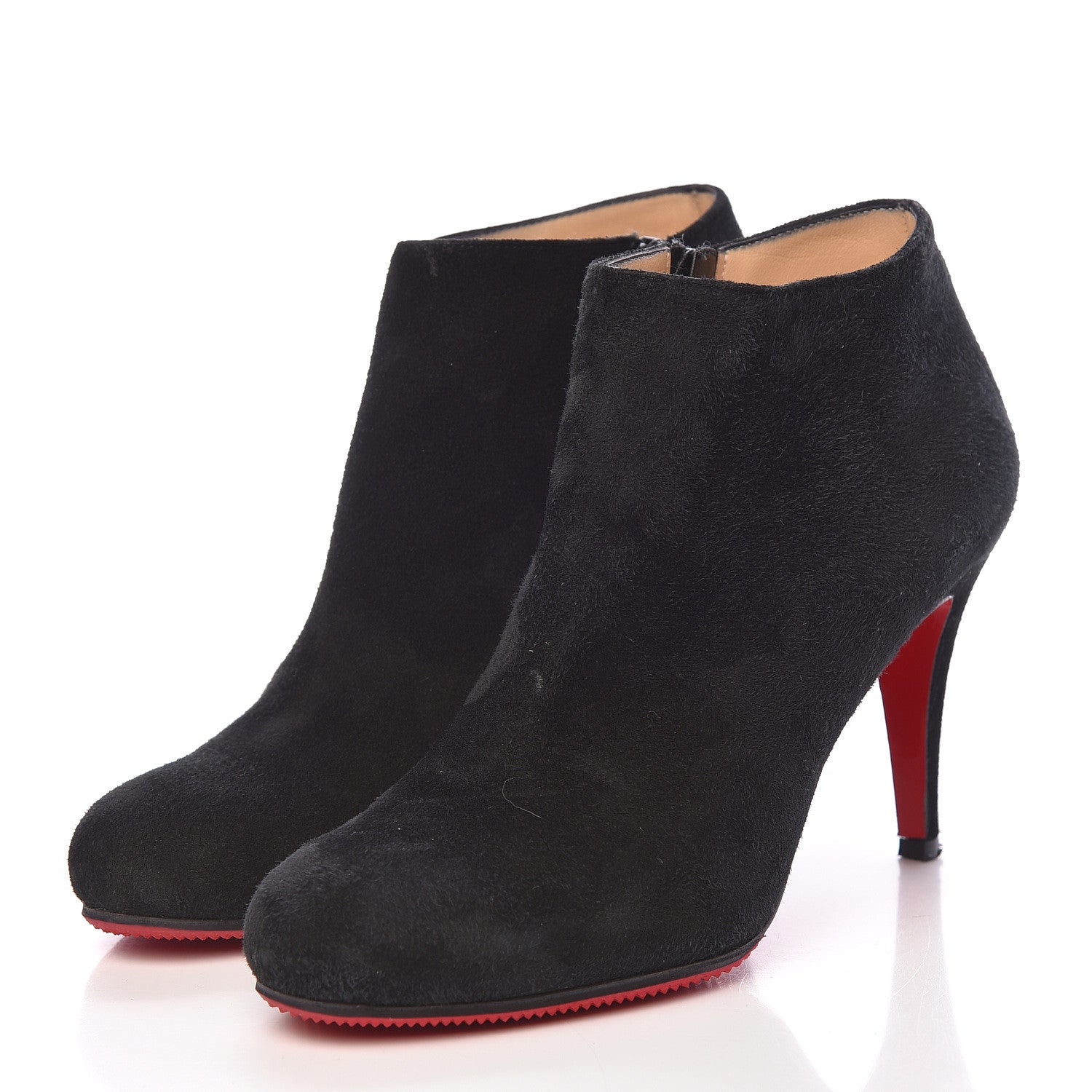Christian Louboutin Veau Velours Belle 100 Ankle Boots 37.5 Black 3 of 10