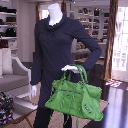 Balenciaga Leather WORK Tote Apple 2 of 15