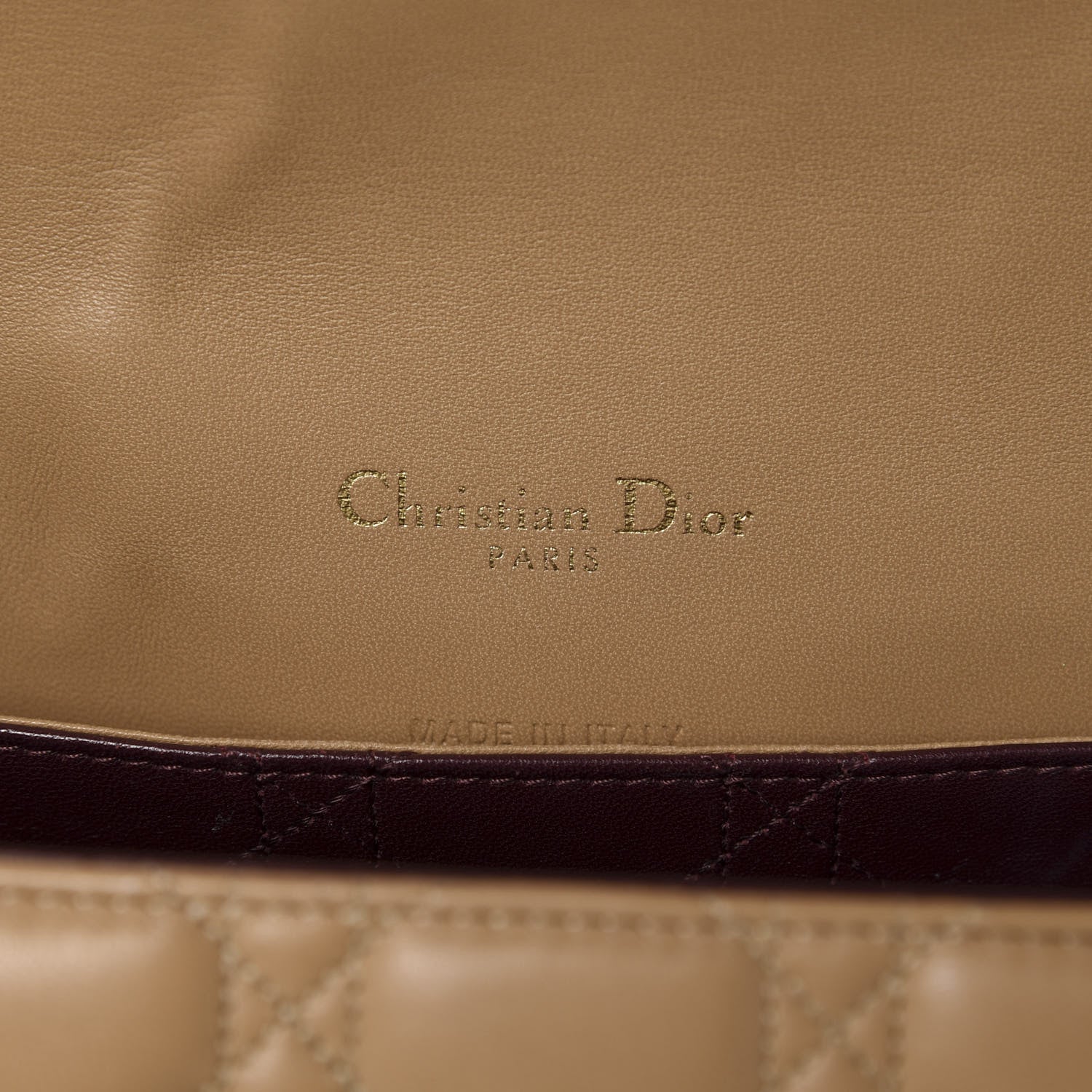 Christian Dior Lambskin Cannage Large Miss Dior Flap Beige 8 of 14