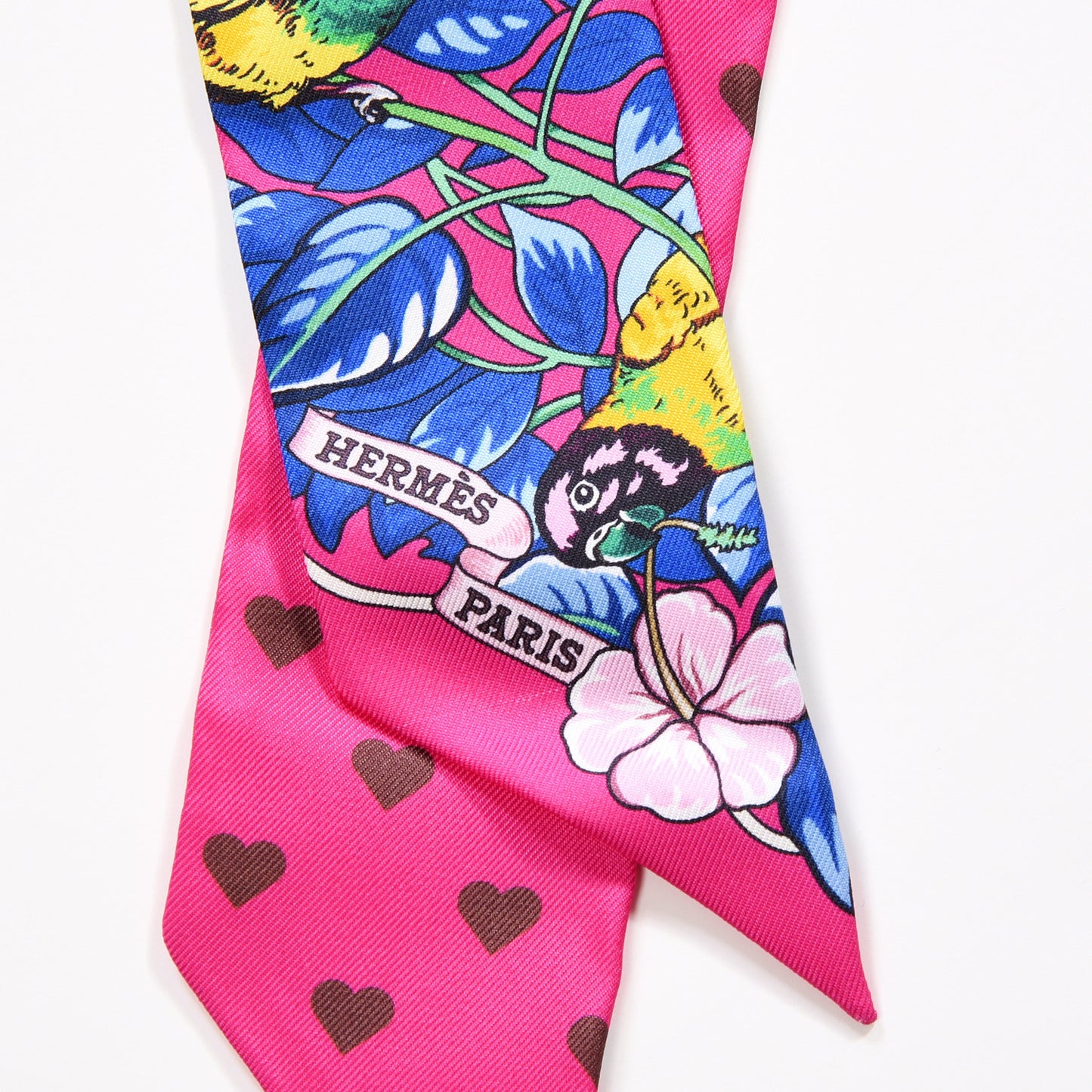 Silk Jungle Love Love Twilly Rose Vif Bleu Roy