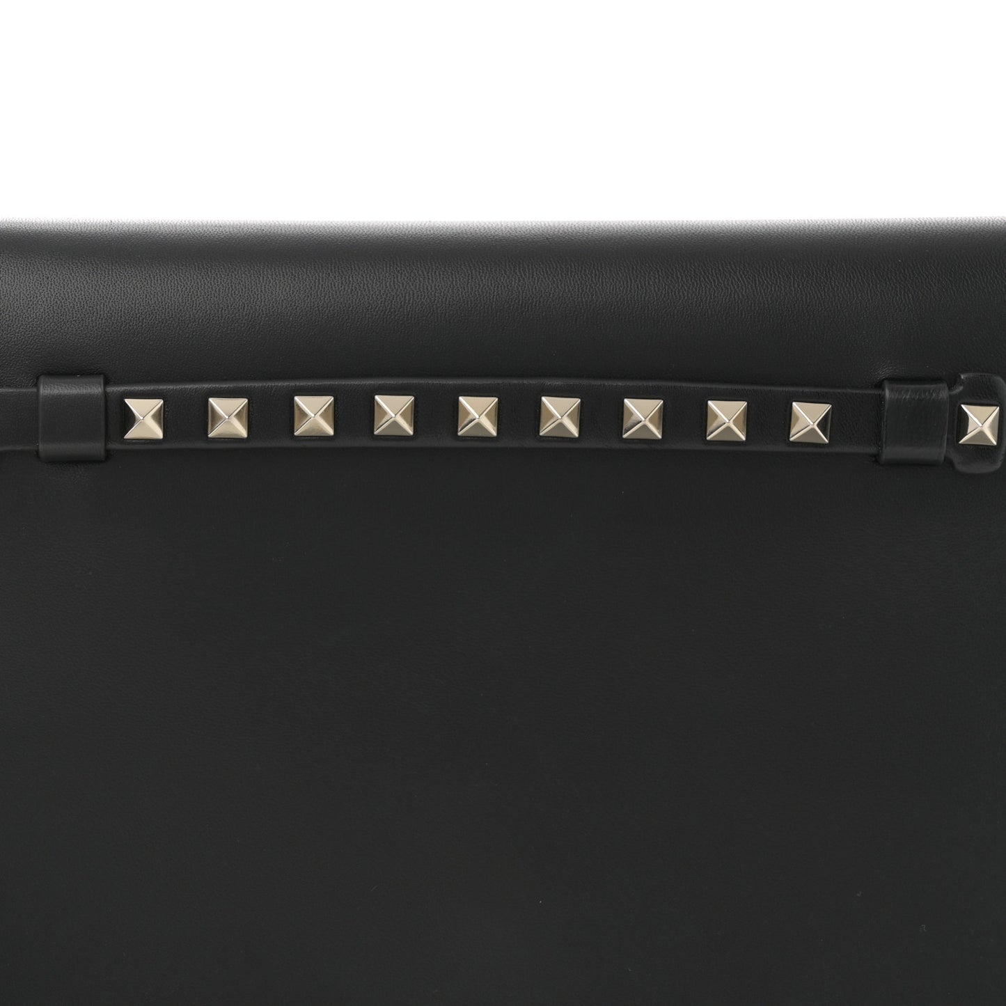 Nappa Small Rockstud Wristlet Clutch Black
