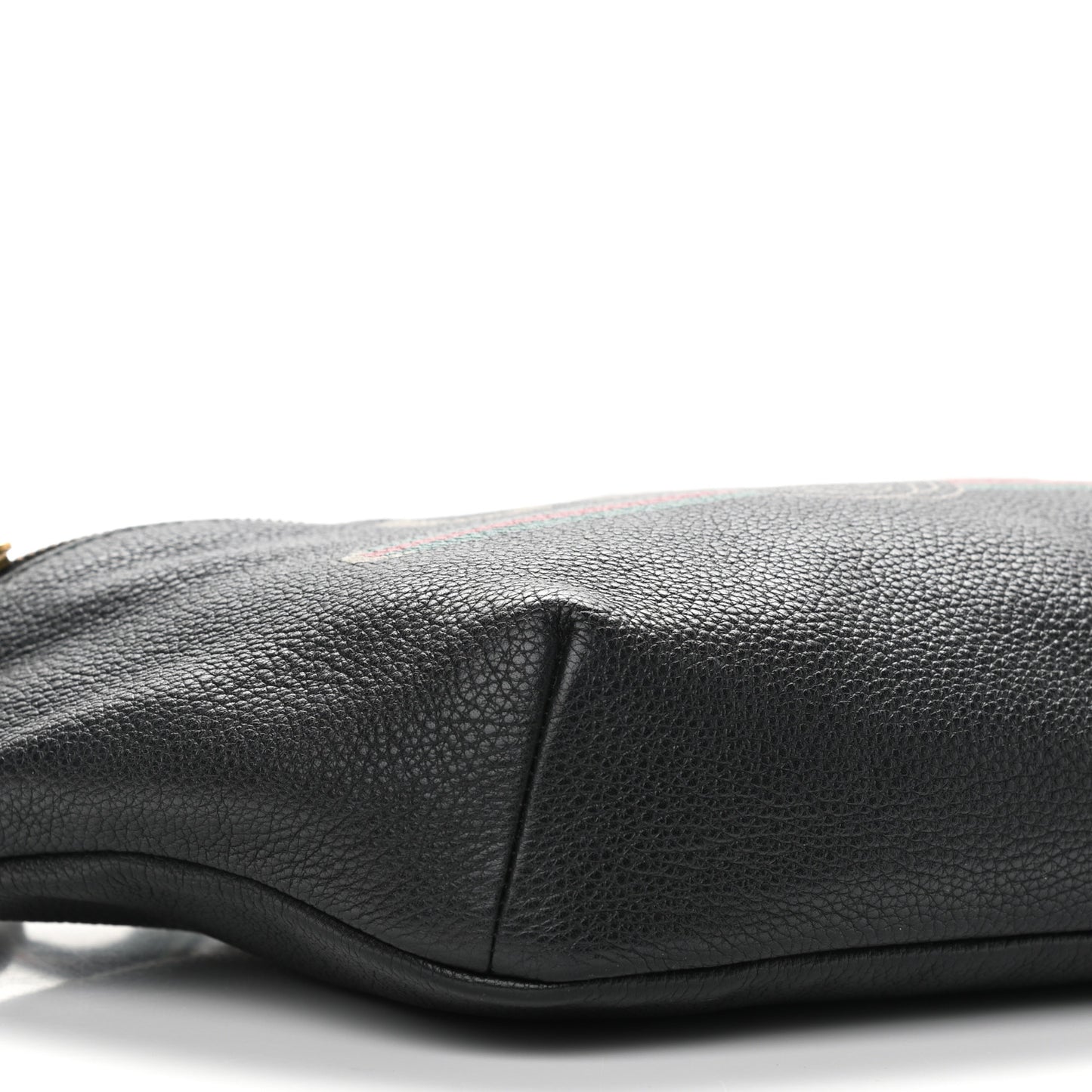 Grained Calfskin Logo Belt Bag Black