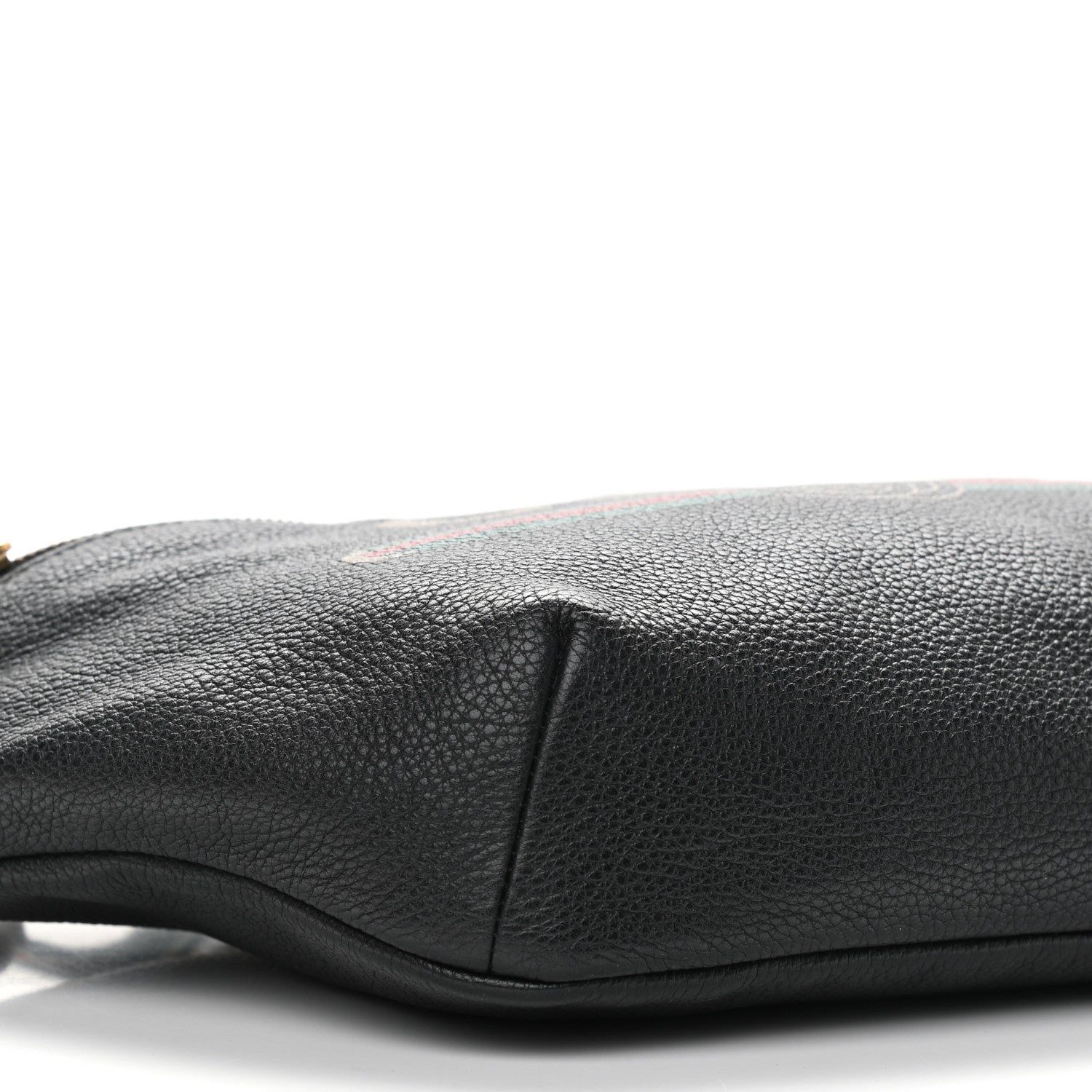 Gucci Grained Calfskin Logo Belt Bag Black 9 of 10