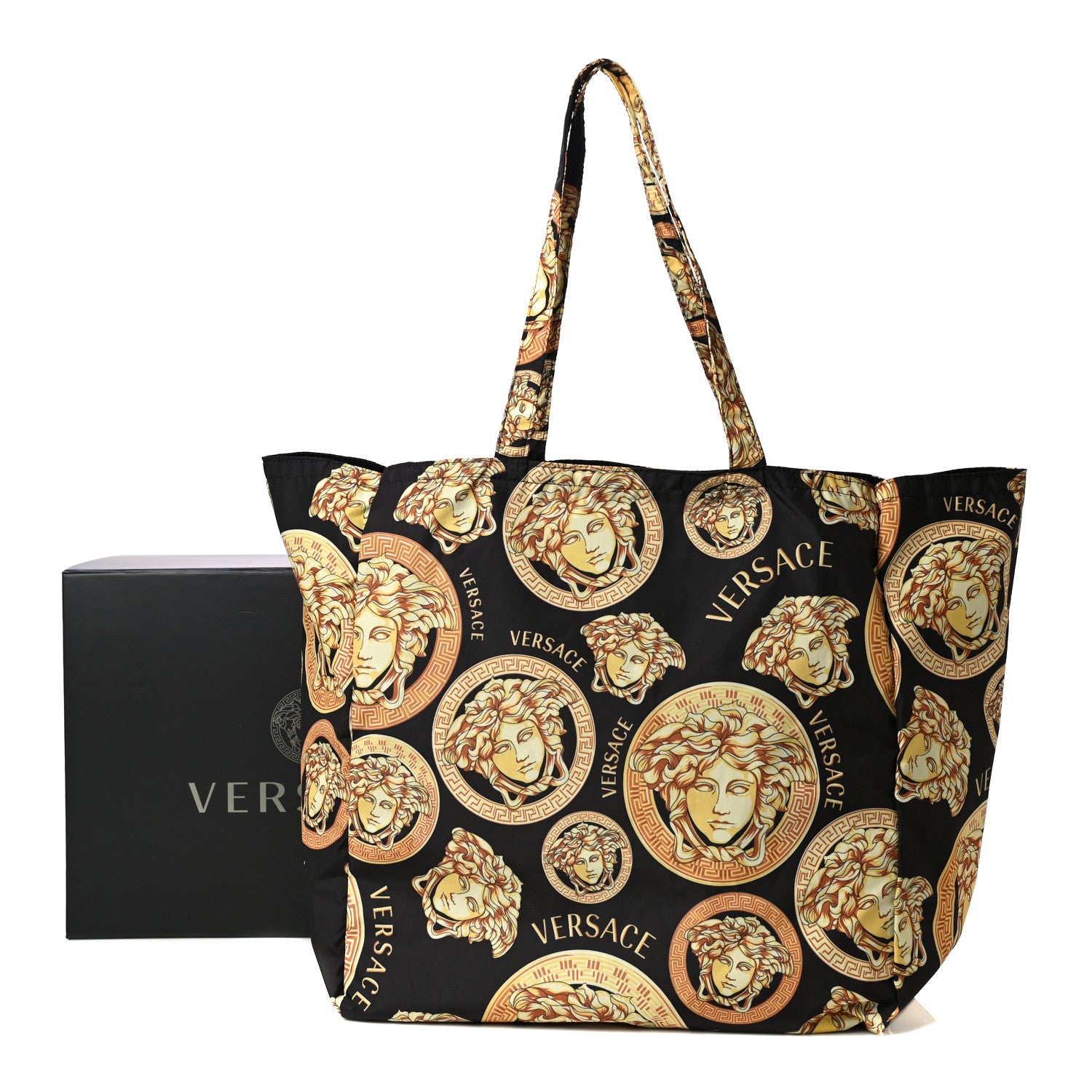 Versace Nylon Medusa Print Tote Black 12 of 12